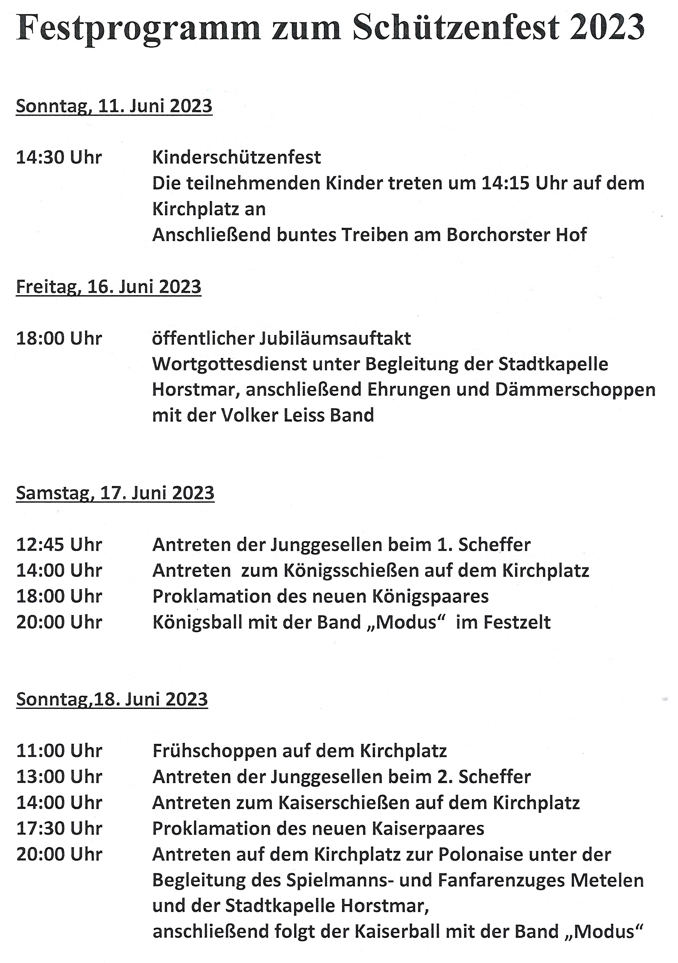 Sternmarsch und Festumzug 2023